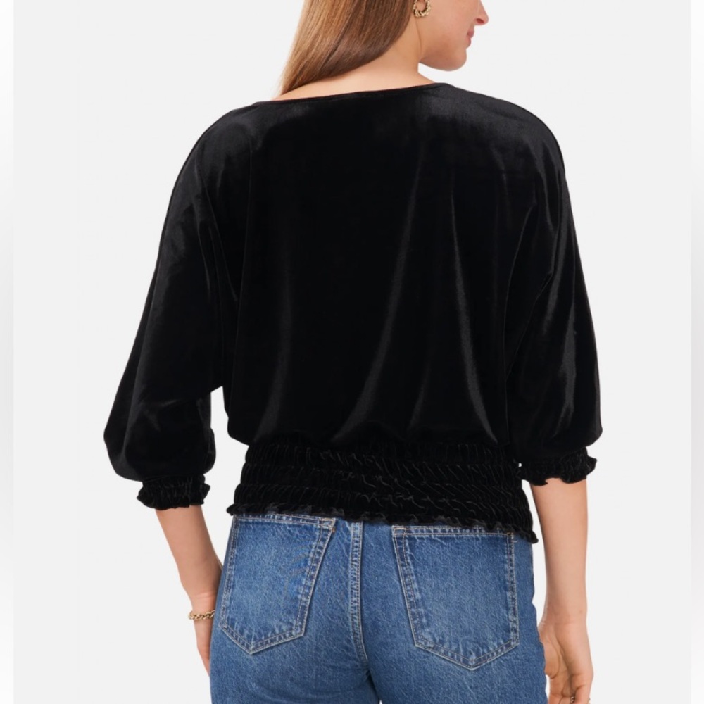 Vince Camuto Dolman Sleeve Velvet Top - Picture 3 of 6